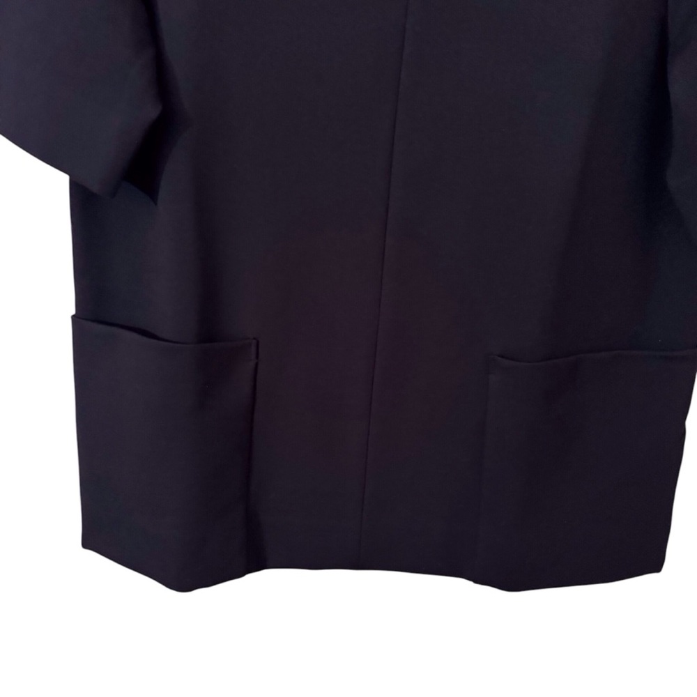 Everlane Size Large Black Minimalist Pockets Thick Knit The Ponte Blouse Top - Picture 4 of 7